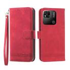 For Xiaomi Redmi 12C/11A Dierfeng Dream Line TPU + PU Leather Phone Case(Red) - 1