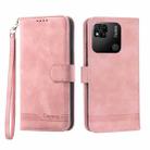 For Xiaomi Redmi 12C/11A Dierfeng Dream Line TPU + PU Leather Phone Case(Pink) - 1