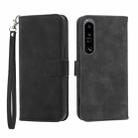 For Sony Xperia 1 V 5G Dierfeng Dream Line TPU + PU Leather Phone Case(Black) - 1
