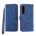 For Sony Xperia 10 V 4G Dierfeng Dream Line TPU + PU Leather Phone Case(Blue) - 1