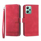 For Xiaomi Redmi Note 12 4G Global Dierfeng Dream Line TPU + PU Leather Phone Case(Red) - 1