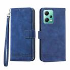 For Xiaomi Redmi Note 12 4G Global Dierfeng Dream Line TPU + PU Leather Phone Case(Blue) - 1