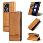 For Honor 90 GT AZNS Magnetic Calf Texture Flip Leather Phone Case(Light Brown) - 1