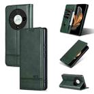 For Honor Magic6 Lite 5G/X9b AZNS Magnetic Calf Texture Flip Leather Phone Case(Dark Green) - 1