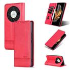 For Honor Magic6 Lite 5G/X9b AZNS Magnetic Calf Texture Flip Leather Phone Case(Red) - 1