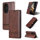 For Honor 200 AZNS Magnetic Calf Texture Flip Leather Phone Case(Dark Brown) - 1