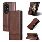 For Honor 200 Pro AZNS Magnetic Calf Texture Flip Leather Phone Case(Dark Brown) - 1