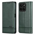 For Honor Play 60 Plus AZNS Magnetic Calf Texture Flip Leather Phone Case(Dark Green) - 1