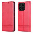 For Honor Play 60 Plus AZNS Magnetic Calf Texture Flip Leather Phone Case(Red) - 1