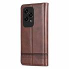 For Honor 200 Lite Global AZNS Magnetic Calf Texture Flip Leather Phone Case(Dark Brown) - 3