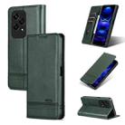 For Honor 200 Lite Global AZNS Magnetic Calf Texture Flip Leather Phone Case(Dark Green) - 1