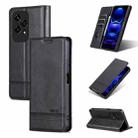 For Honor 200 Lite Global AZNS Magnetic Calf Texture Flip Leather Phone Case(Black) - 1