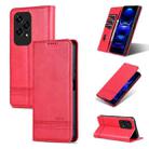 For Honor 200 Lite Global AZNS Magnetic Calf Texture Flip Leather Phone Case(Red) - 1