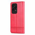 For Honor 200 Lite Global AZNS Magnetic Calf Texture Flip Leather Phone Case(Red) - 3