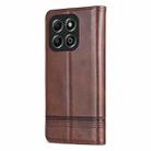 For Honor X6b AZNS Magnetic Calf Texture Flip Leather Phone Case(Dark Brown) - 3