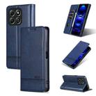 For Honor X6b AZNS Magnetic Calf Texture Flip Leather Phone Case(Dark Blue) - 1