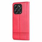 For Honor X6b AZNS Magnetic Calf Texture Flip Leather Phone Case(Red) - 3