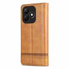 For Honor X60i AZNS Magnetic Calf Texture Flip Leather Phone Case(Light Brown) - 3