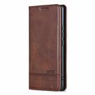 For Honor X60 Pro AZNS Magnetic Calf Texture Flip Leather Phone Case(Dark Brown) - 2