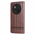 For Honor X60 Pro AZNS Magnetic Calf Texture Flip Leather Phone Case(Dark Brown) - 3