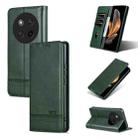 For Honor X60 Pro AZNS Magnetic Calf Texture Flip Leather Phone Case(Dark Green) - 1