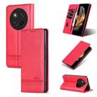 For Honor X60 Pro AZNS Magnetic Calf Texture Flip Leather Phone Case(Red) - 1