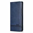 For Honor X60 AZNS Magnetic Calf Texture Flip Leather Phone Case(Dark Blue) - 2