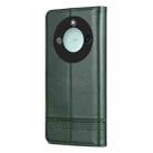 For Honor X60 AZNS Magnetic Calf Texture Flip Leather Phone Case(Dark Green) - 3