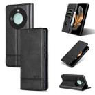 For Honor X60 AZNS Magnetic Calf Texture Flip Leather Phone Case(Black) - 1