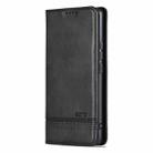 For Honor X60 AZNS Magnetic Calf Texture Flip Leather Phone Case(Black) - 2