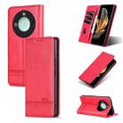 For Honor X60 AZNS Magnetic Calf Texture Flip Leather Phone Case(Red) - 1