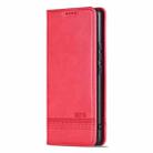 For Honor X60 AZNS Magnetic Calf Texture Flip Leather Phone Case(Red) - 2