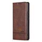 For Honor Magic7 Pro AZNS Magnetic Calf Texture Flip Leather Phone Case(Dark Brown) - 3