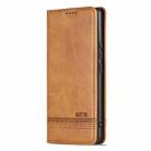 For Honor Magic7 Pro AZNS Magnetic Calf Texture Flip Leather Phone Case(Light Brown) - 3