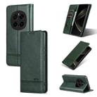 For Honor Magic7 Pro AZNS Magnetic Calf Texture Flip Leather Phone Case(Dark Green) - 1