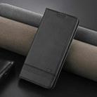 For Honor Magic7 Pro AZNS Magnetic Calf Texture Flip Leather Phone Case(Black) - 2