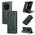 For Honor Magic7 AZNS Magnetic Calf Texture Flip Leather Phone Case(Dark Green) - 1