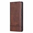 For Honor 300 AZNS Magnetic Calf Texture Flip Leather Phone Case(Dark Brown) - 2