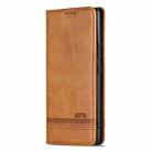 For Honor 300 AZNS Magnetic Calf Texture Flip Leather Phone Case(Light Brown) - 2