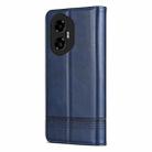 For Honor 300 AZNS Magnetic Calf Texture Flip Leather Phone Case(Dark Blue) - 3