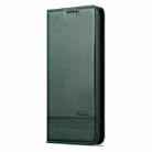 For Honor 300 AZNS Magnetic Calf Texture Flip Leather Phone Case(Dark Green) - 2