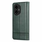 For Honor 300 AZNS Magnetic Calf Texture Flip Leather Phone Case(Dark Green) - 3