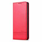 For Honor 300 Pro AZNS Magnetic Calf Texture Flip Leather Phone Case(Red) - 2