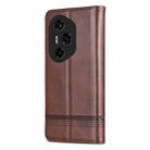 For Honor 300 Ultra AZNS Magnetic Calf Texture Flip Leather Phone Case(Dark Brown) - 3