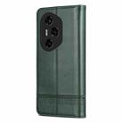 For Honor 300 Ultra AZNS Magnetic Calf Texture Flip Leather Phone Case(Dark Green) - 3