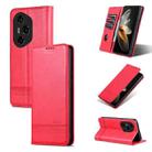 For Honor 300 Ultra AZNS Magnetic Calf Texture Flip Leather Phone Case(Red) - 1