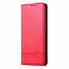 For Honor 300 Ultra AZNS Magnetic Calf Texture Flip Leather Phone Case(Red) - 2