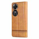 For Honor Play 60 AZNS Magnetic Calf Texture Flip Leather Phone Case(Light Brown) - 3