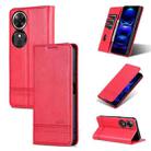 For Honor Play 60 AZNS Magnetic Calf Texture Flip Leather Phone Case(Red) - 1