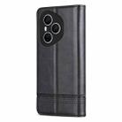 For Honor 400 Pro 5G Global 160.8mm AZNS Magnetic Calf Texture Flip Leather Phone Case(Black) - 3